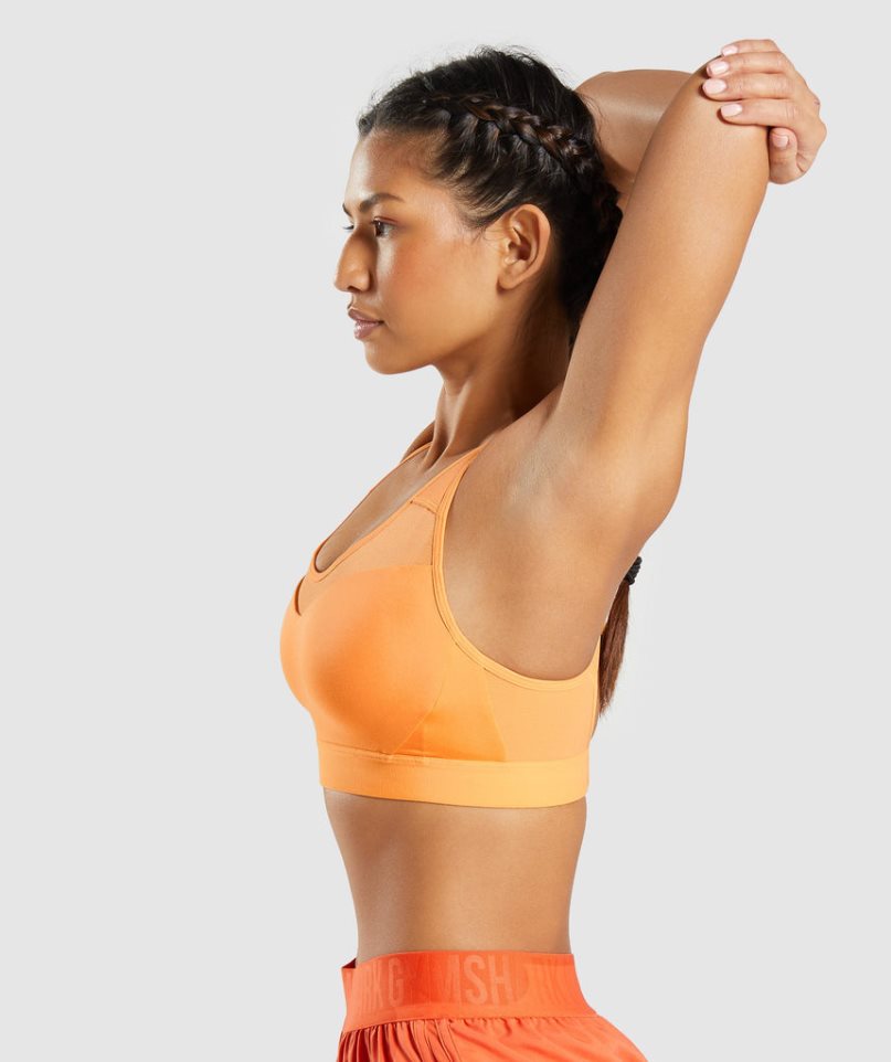 Women's Gymshark Open Back Sports Bra Orange | CA 8D307A